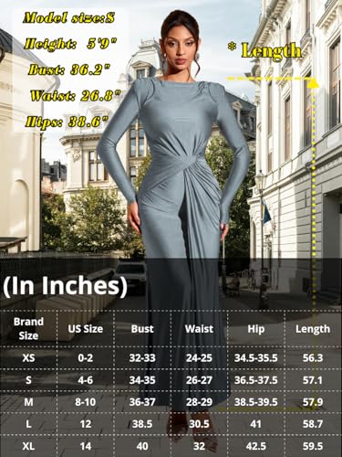 Long Sleeve Bodycon Evening Gown
