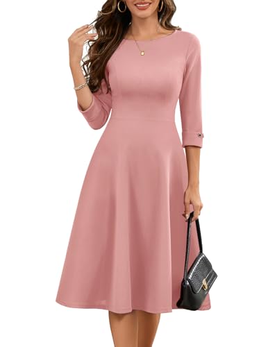 Church Tea-Length Pockets Dress