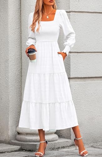 Smocked High-Waist Maxi