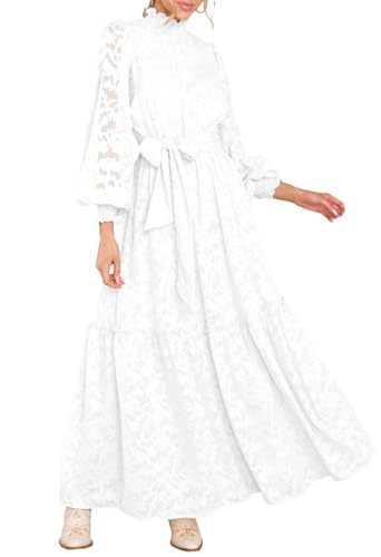Long Sleeve White Wedding Guest Dress