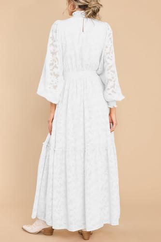 Long Sleeve White Wedding Guest Dress