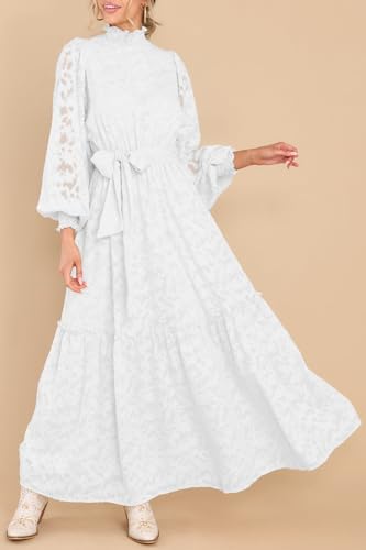 Long Sleeve White Wedding Guest Dress