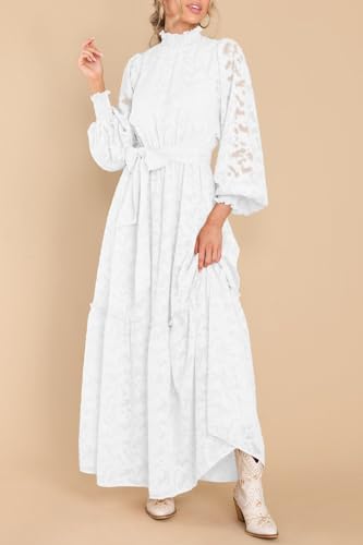 Long Sleeve White Wedding Guest Dress
