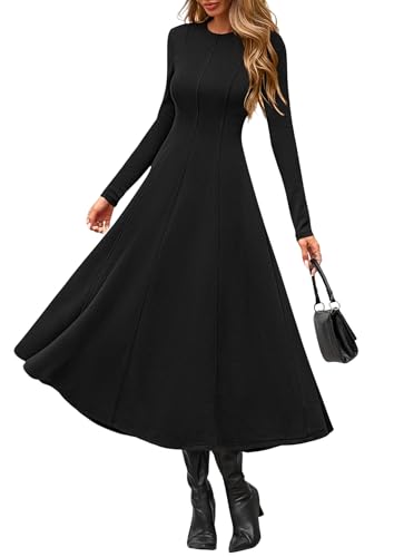 Long Sleeve A-Line Midi