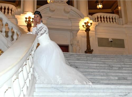 Lace High Neck Wedding Dress