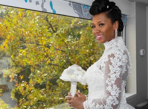 Lace High Neck Wedding Dress