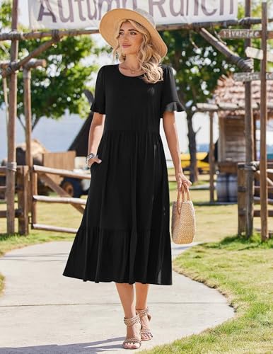 Crew Neck Cotton Midi