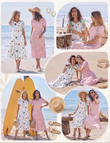 Floral A-Line Church Midi