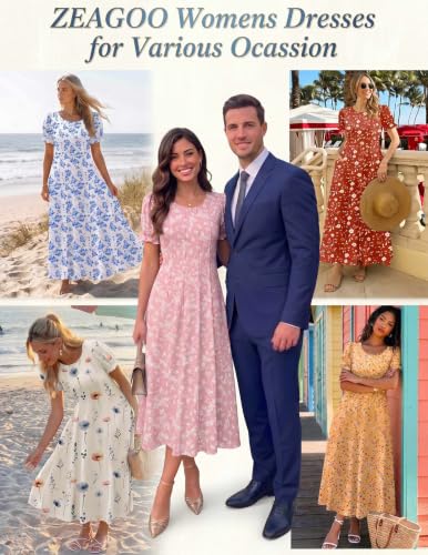 Floral A-Line Church Midi